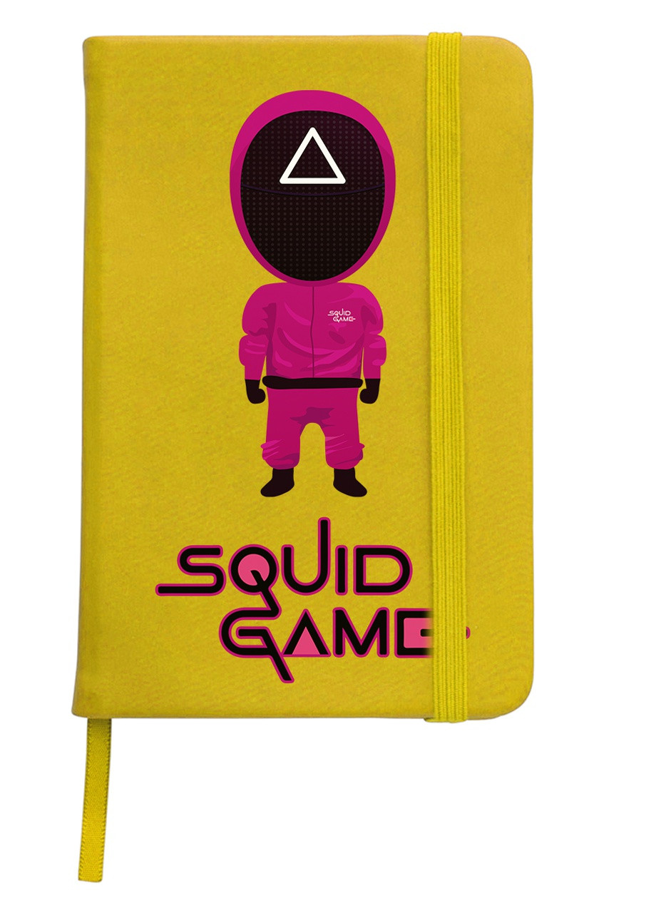Блокнот А5 Треугольник Солдат Игра в кальмара (Squid Game) Желтый (92228-3359-SY) MobiPrint (257324309)