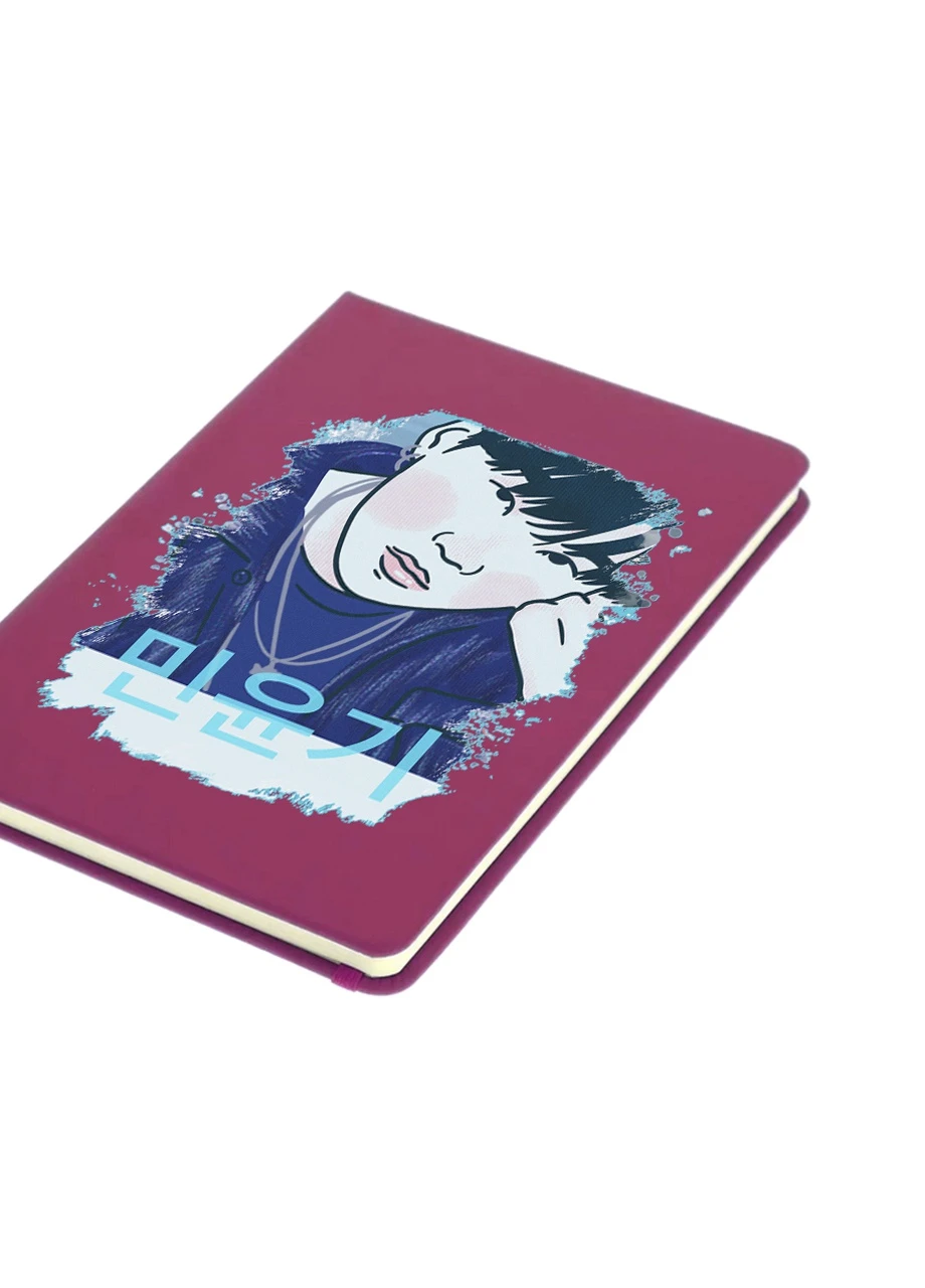 Блокнот А5 Мін Юнгі БТС (Min Yoongi BTS) Малиновий (92228-3260-FU) MobiPrint (257325665)