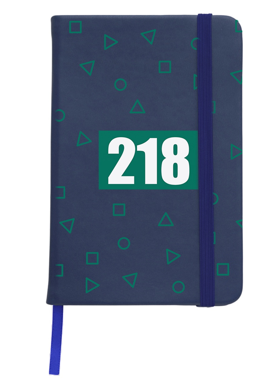 Блокнот А5 Номер 218 Парк Игра в кальмара (Squid Game) Темно-синий (92228-3354-NB) MobiPrint (257325485)