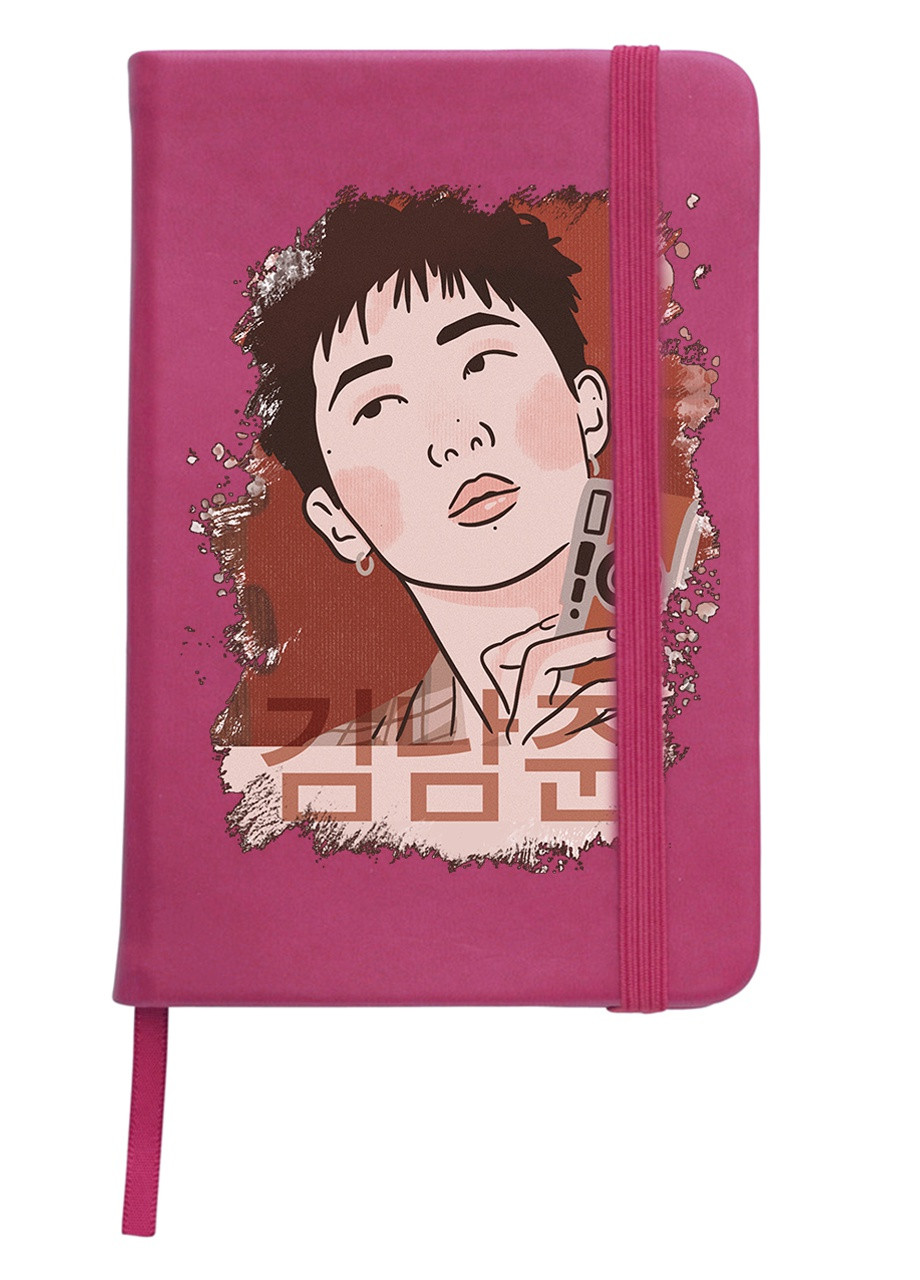 Блокнот А5 Кім Намджун БТС (Kim Nam Joon BTS) Малиновий (92228-3261-FU) MobiPrint (257327804)