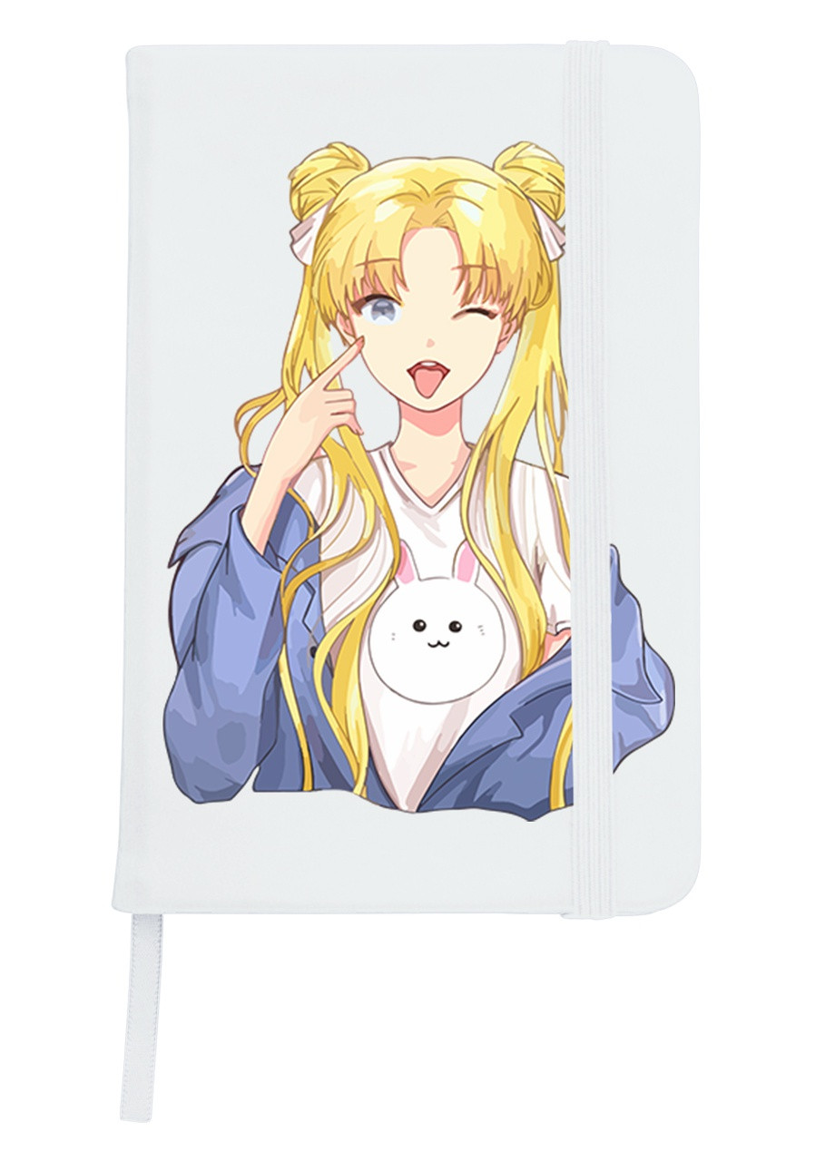 Блокнот А5 Сейлор Мун (Sailor Moon) Белый (92228-2925-WT) MobiPrint (257329004)