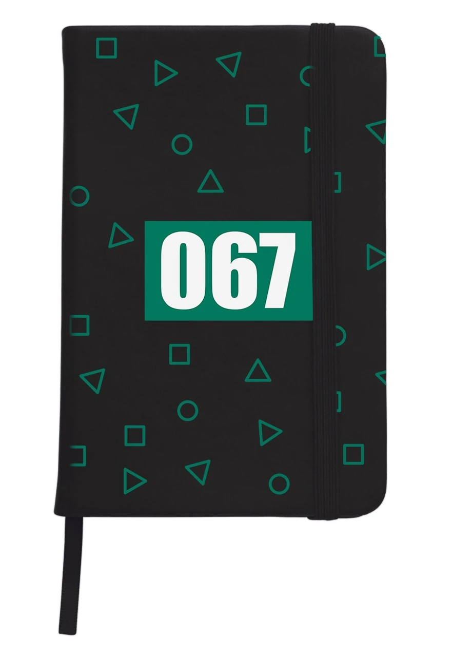 Блокнот А5 Номер 067 Чонхойон Гра в кальмара (Squid Game) Чорний (92228-3361-BK) MobiPrint (257323427)