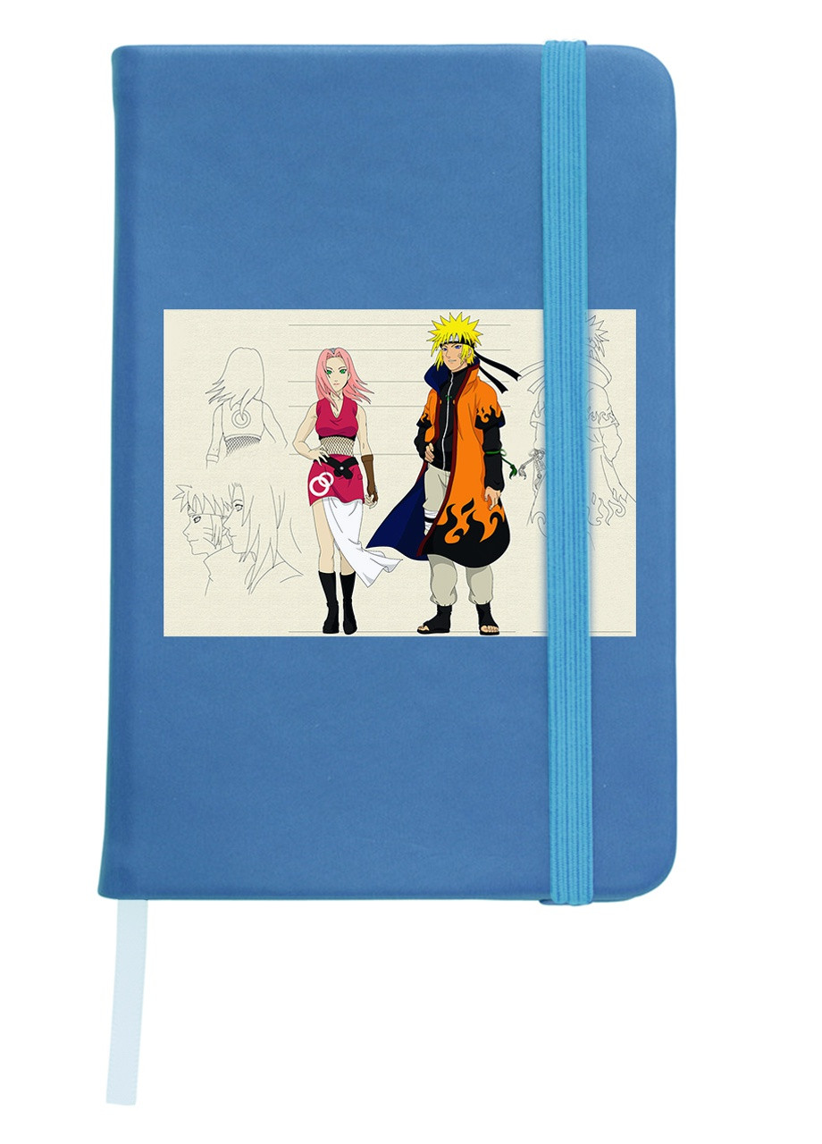 Блокнот А5 Наруто (Naruto) Светло-голубой (92228-3082-SK) MobiPrint (257328516)