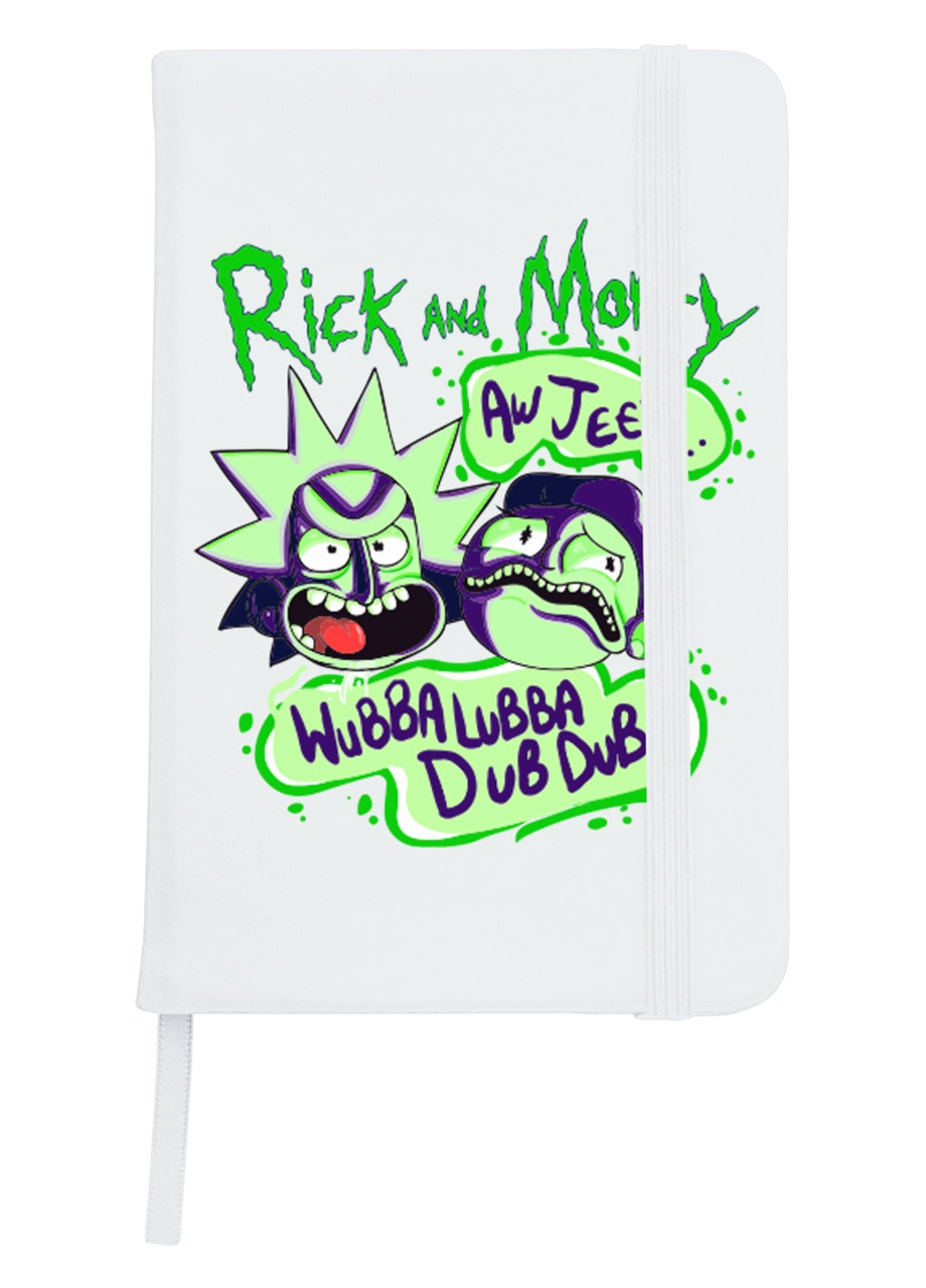 Блокнот А5 Рік Санчез Рік та Морті (Rick Sanchez Rick and Morty) Білий (92228-2937-WT) MobiPrint (257328586)
