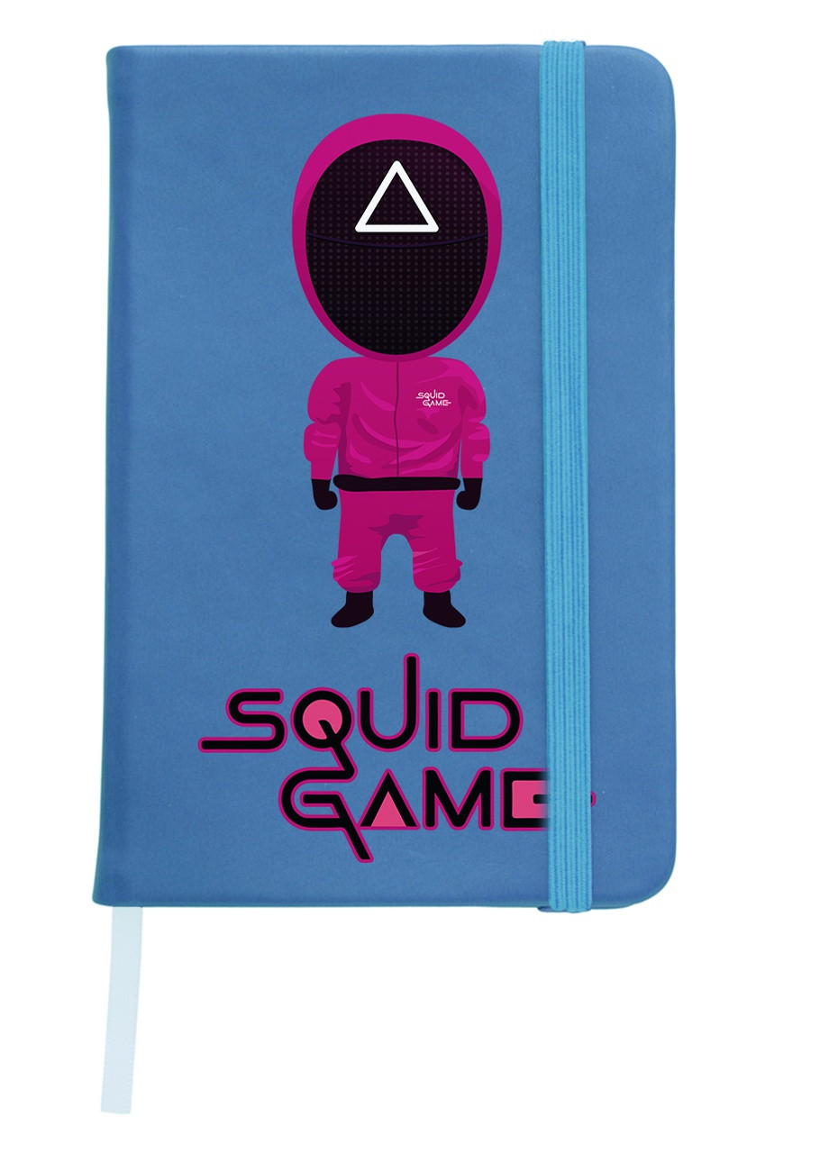 Блокнот А5 Треугольник Солдат Игра в кальмара (Squid Game) Светло-голубой (92228-3359-SK) MobiPrint (257324983)