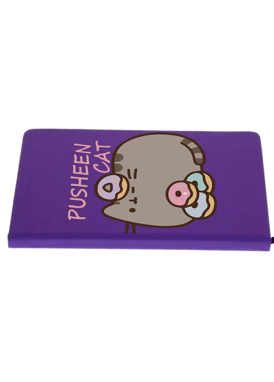 Блокнот А5 Кіт Пушин (Pusheen Cat) Фіолетовий (92228-3346-PU) MobiPrint (257325794)