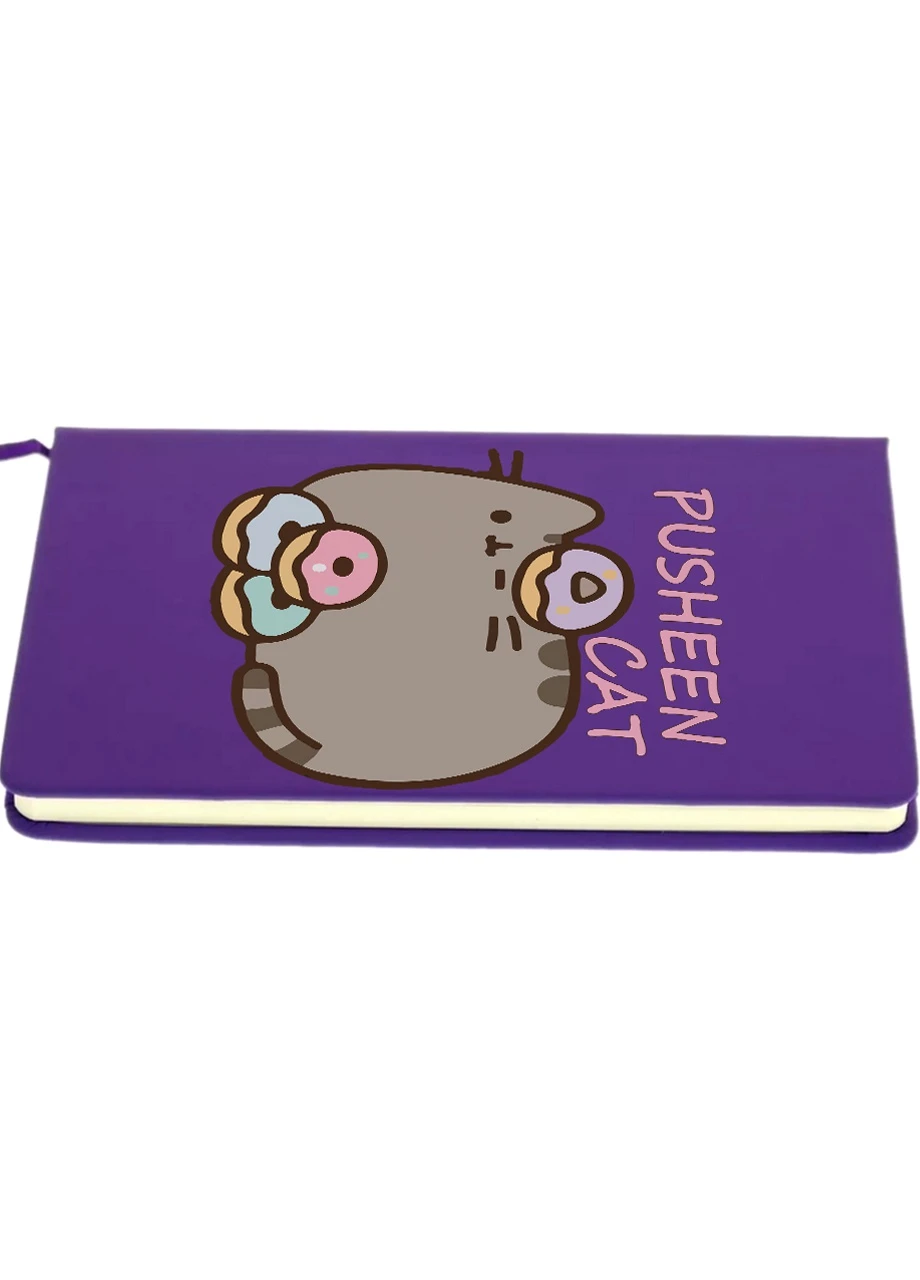 Блокнот А5 Кіт Пушин (Pusheen Cat) Фіолетовий (92228-3346-PU) MobiPrint (257325794)