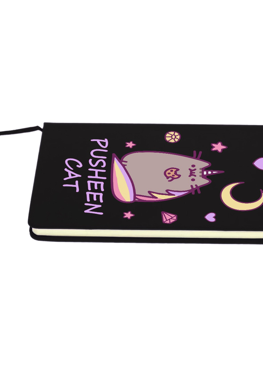 Блокнот А5 Кіт Пушин (Pusheen Cat) Чорний (92228-3349-BK) MobiPrint (257321549)