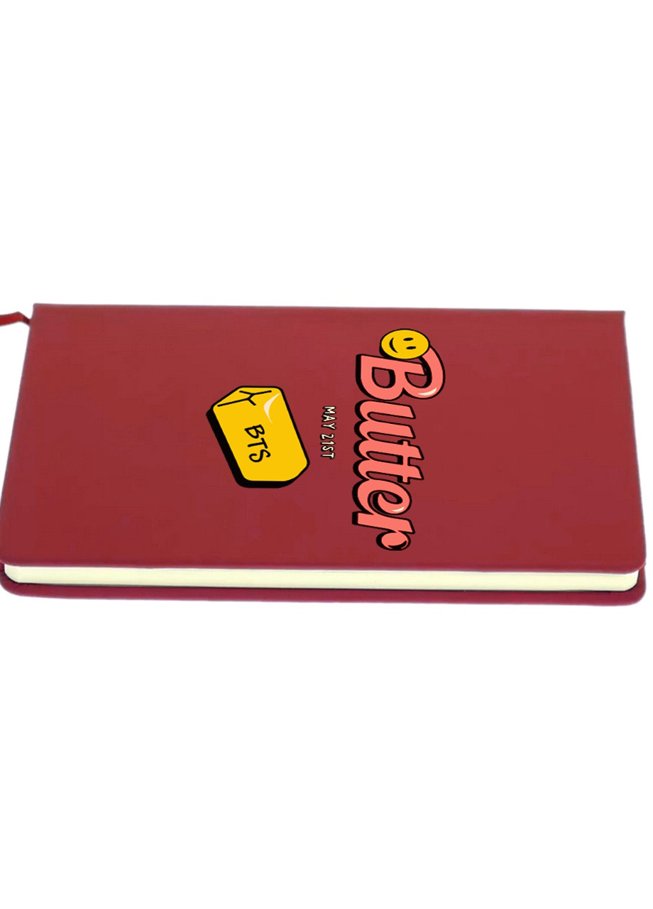 Блокнот А5 Butter БТС (BTS) Червоний (92228-3257-RD) MobiPrint (257324210)