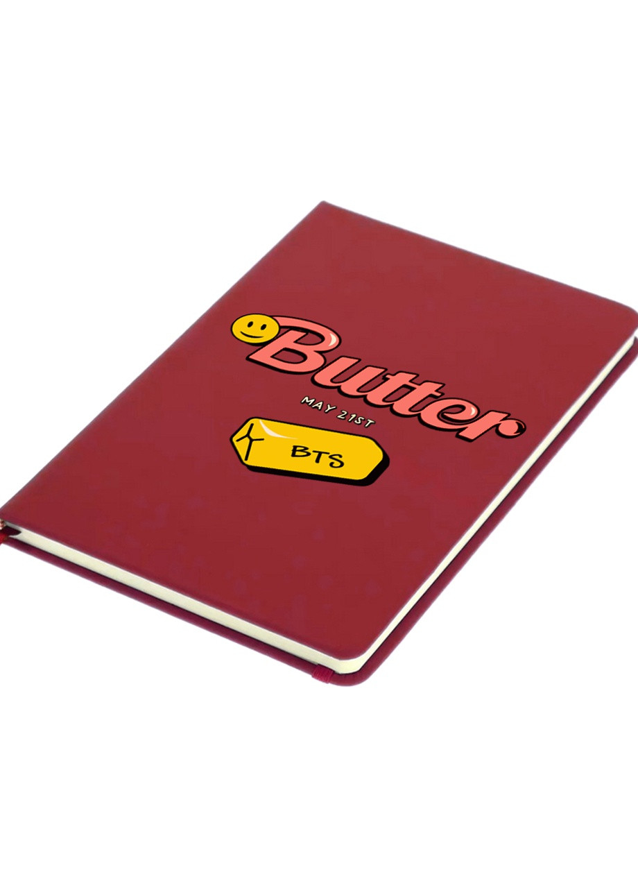 Блокнот А5 Butter БТС (BTS) Червоний (92228-3257-RD) MobiPrint (257324210)