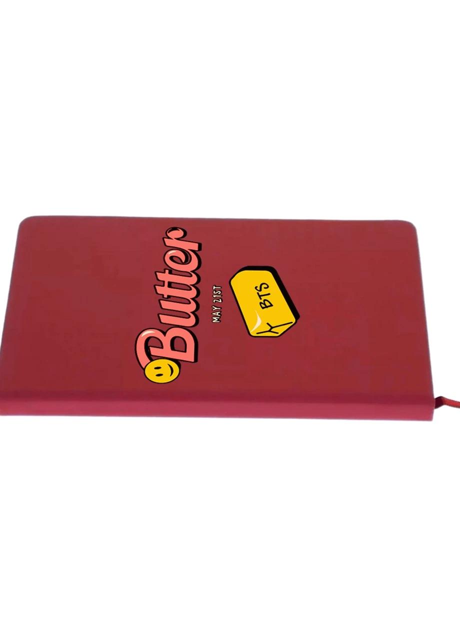 Блокнот А5 Butter БТС (BTS) Червоний (92228-3257-RD) MobiPrint (257324210)