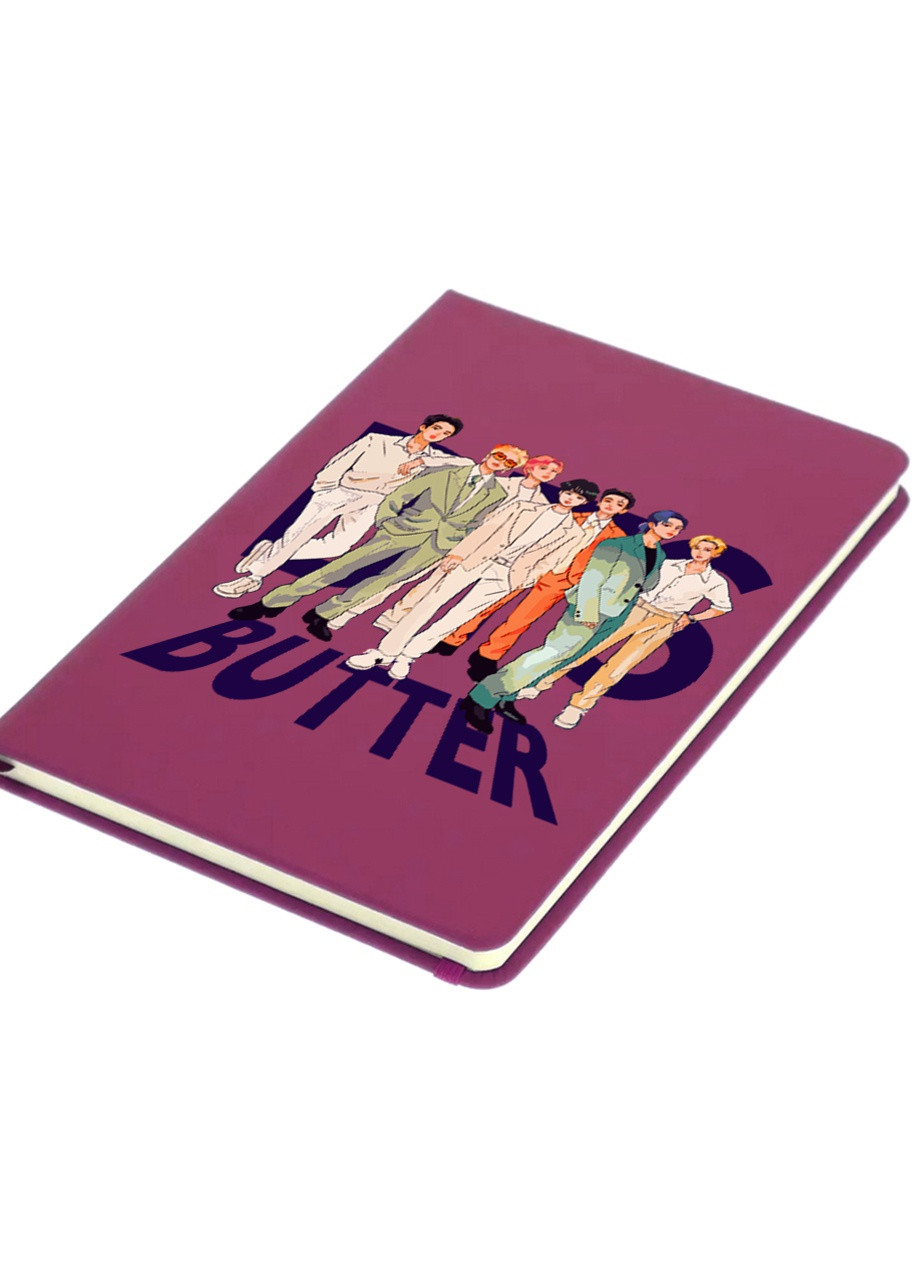 Блокнот А5 БТС (BTS) Малиновий (92228-3271-FU) MobiPrint (257328897)