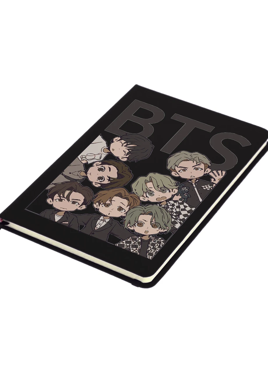 Блокнот А5 БТС (BTS) Чорний (92228-3275-BK) MobiPrint (257325279)