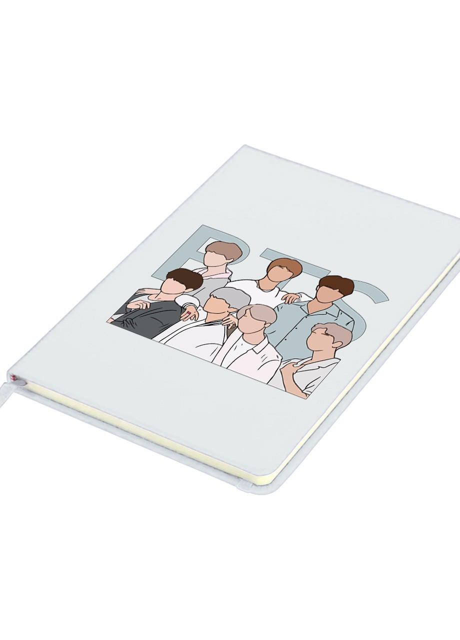 Блокнот А5 БТС (BTS) Білий (92228-3272-WT) MobiPrint (257323432)