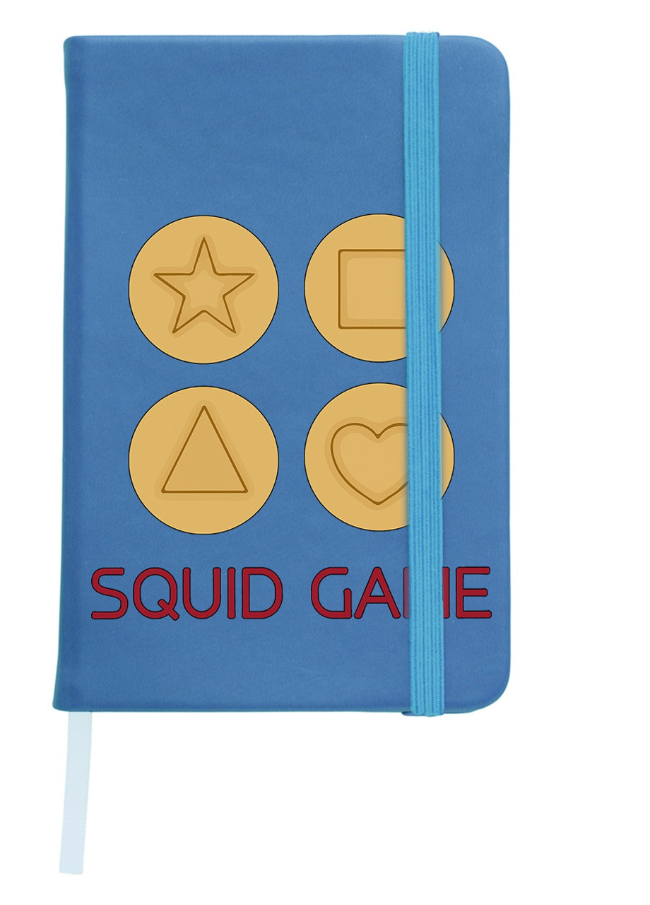 Блокнот А5 Печиво Гра в кальмара (Squid Game) Світло-блакитний (92228-3372-SK) MobiPrint (257325223)