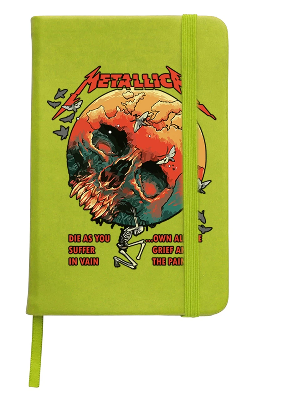 Блокнот А5 Металіка (Metallica) Салатовий (92228-2982-LM) MobiPrint (257324267)