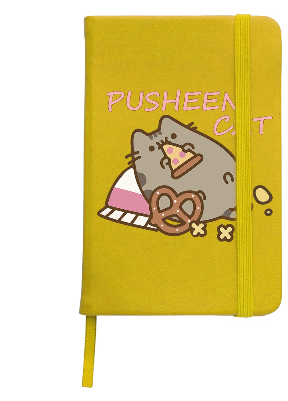 Блокнот А5 Кіт Пушин (Pusheen Cat) Жовтий (92228-3347-SY) MobiPrint (257324142)