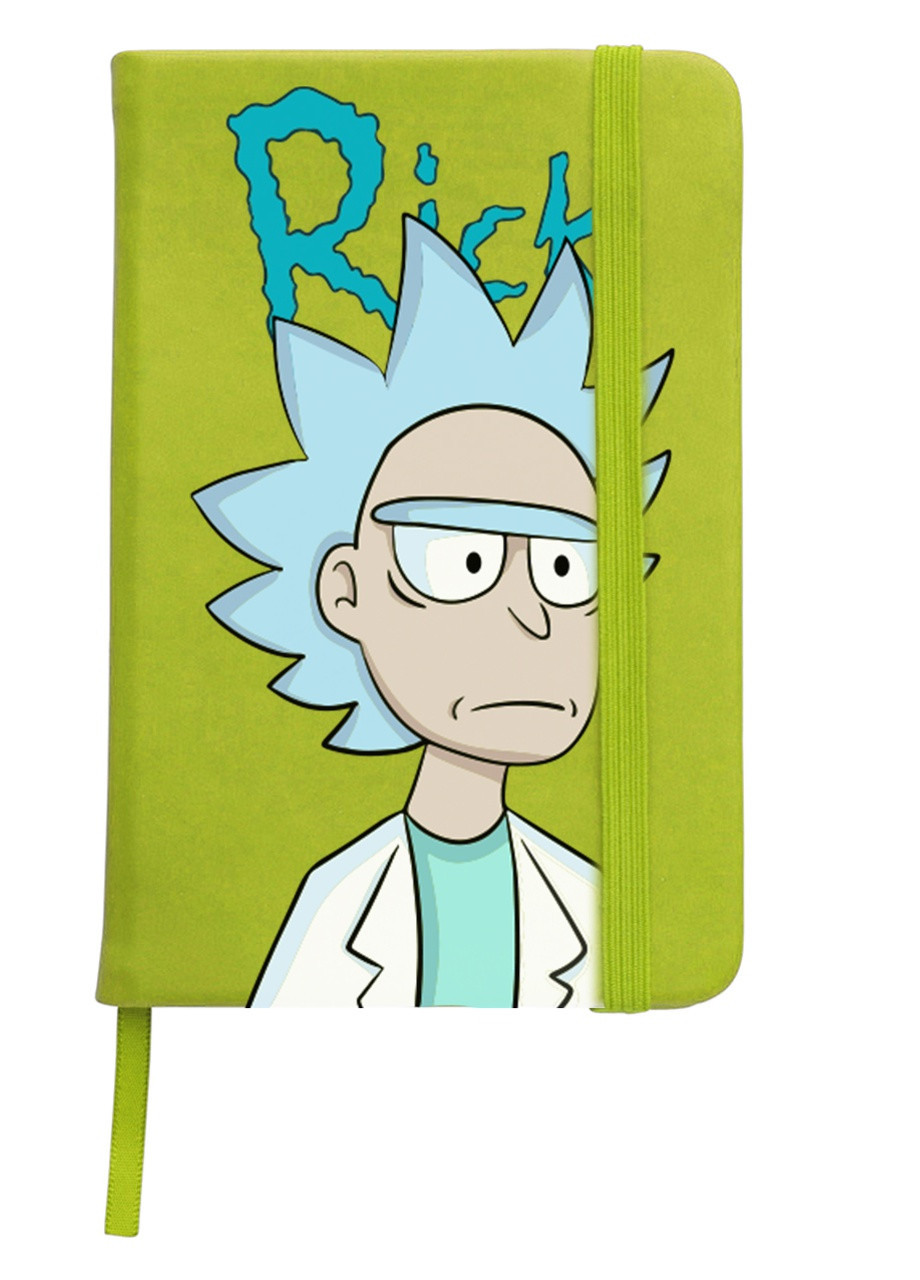 Блокнот А5 Рік Санчез Рік та Морті (Rick Sanchez Rick and Morty) Салатовий (92228-2929-LM) MobiPrint (257325252)