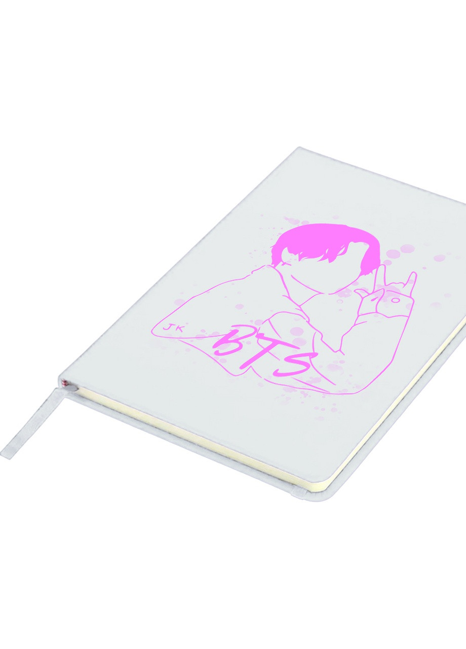 Блокнот А5 Чон Джонгук БТС (Jungkook BTS) Білий (92228-3277-WT) MobiPrint (257325466)