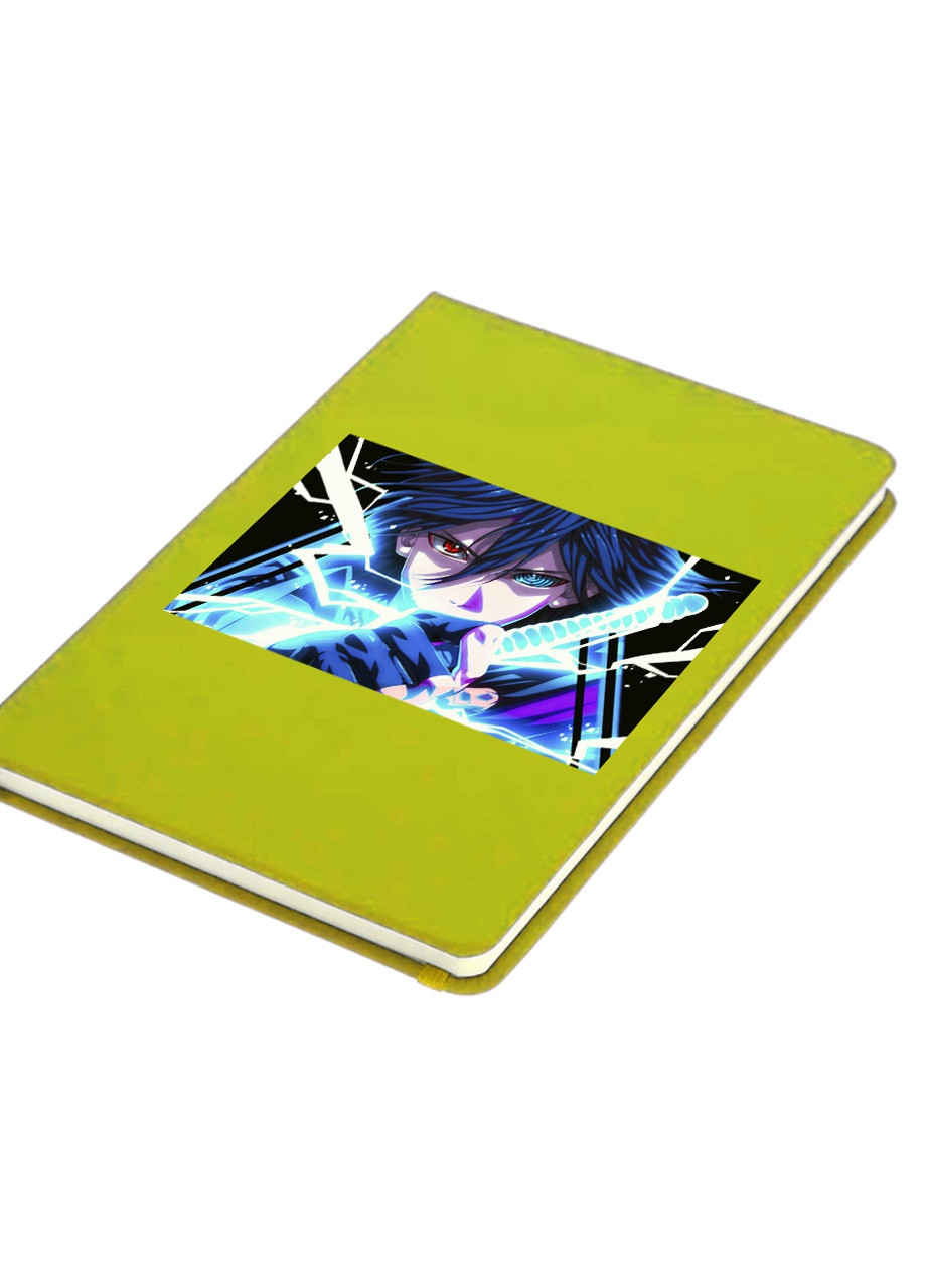 Блокнот А5 Саске Наруто (Uchiha Sasuke, Naruto) Салатовый (92228-3084-LM) MobiPrint (257324381)