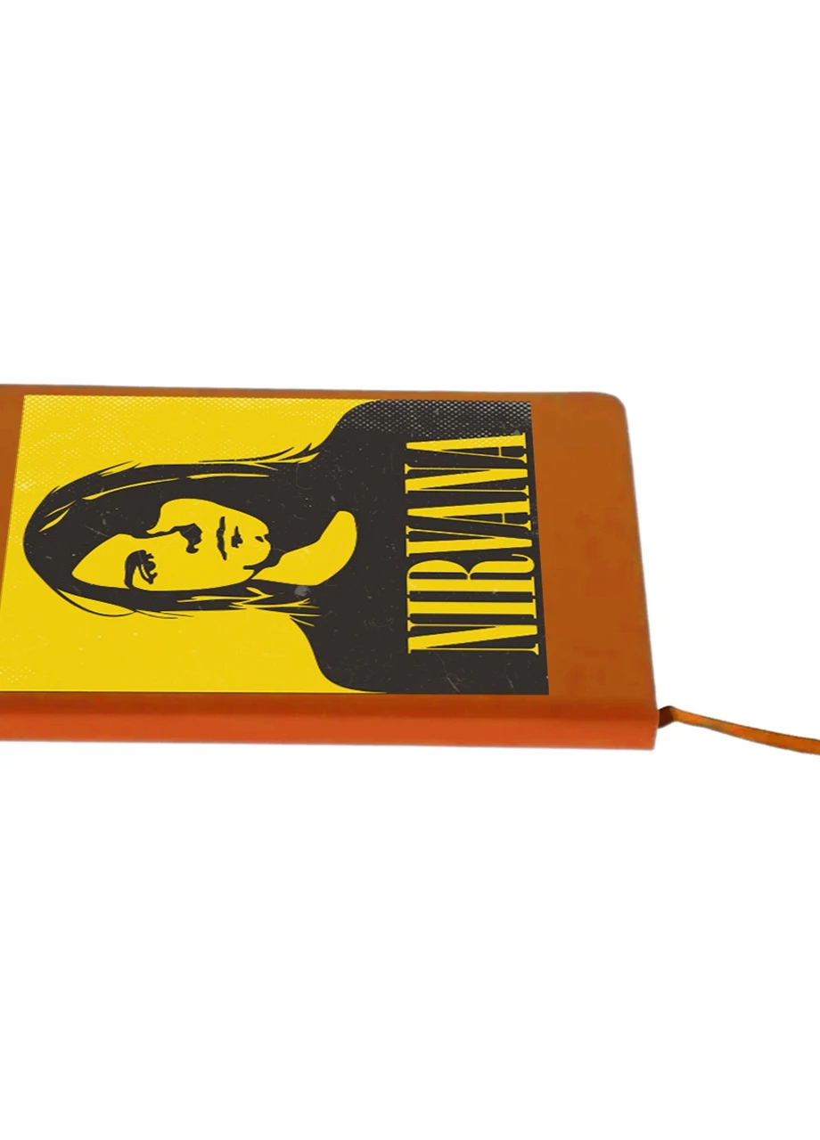 Блокнот А5 Курт Кобейн Нирвана (Kurt Cobain Nirvana) Оранжевый (92228-2970-OG) MobiPrint (257322450)