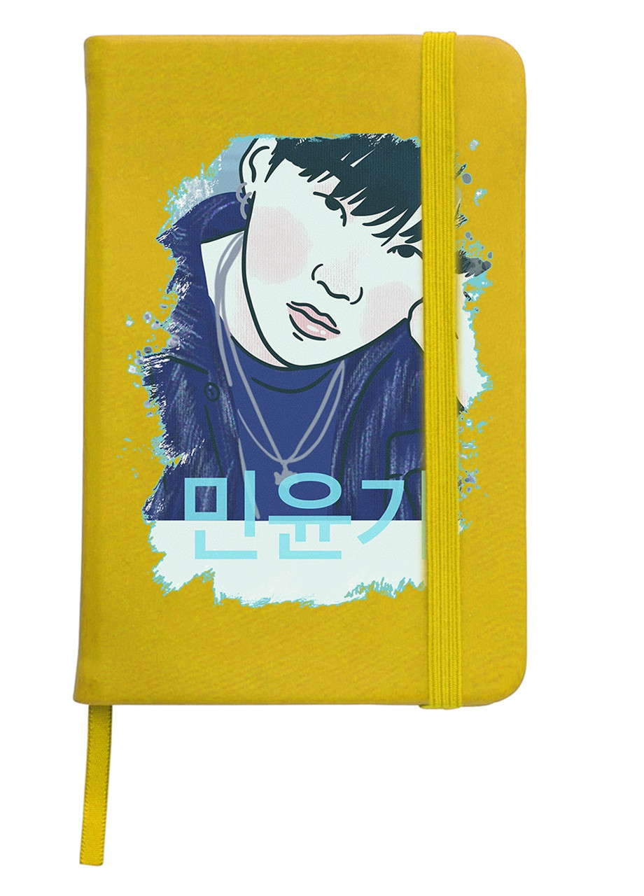 Блокнот А5 Мин Юнги БТС (Min Yoongi BTS) Желтый (92228-3260-SY) MobiPrint (257327589)