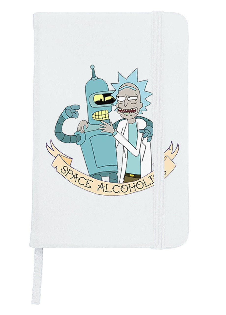 Блокнот А5 Рік Санчез Рік та Морті (Rick Sanchez Rick and Morty) Білий (92228-2943-WT) MobiPrint (257321774)