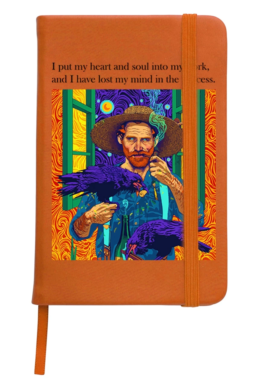 Блокнот А5 Вінсент Ван Гог Ворон (Vincent van Gogh) Помаранчевий (92228-2961-OG) MobiPrint (257327137)