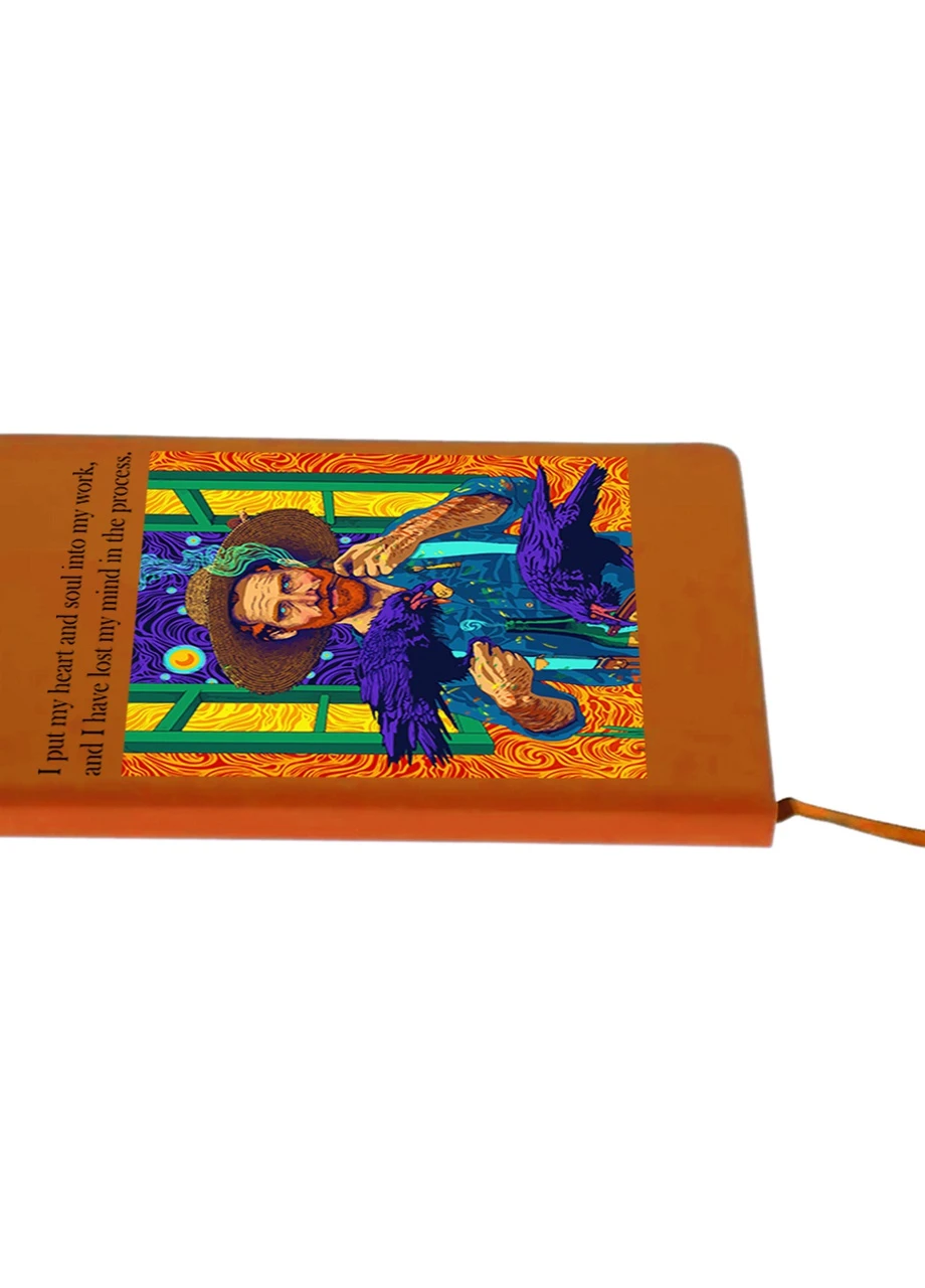Блокнот А5 Вінсент Ван Гог Ворон (Vincent van Gogh) Помаранчевий (92228-2961-OG) MobiPrint (257327137)