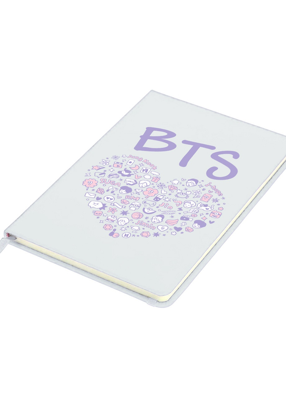 Блокнот А5 БТС (BTS) Білий (92228-3268-WT) MobiPrint (257324979)