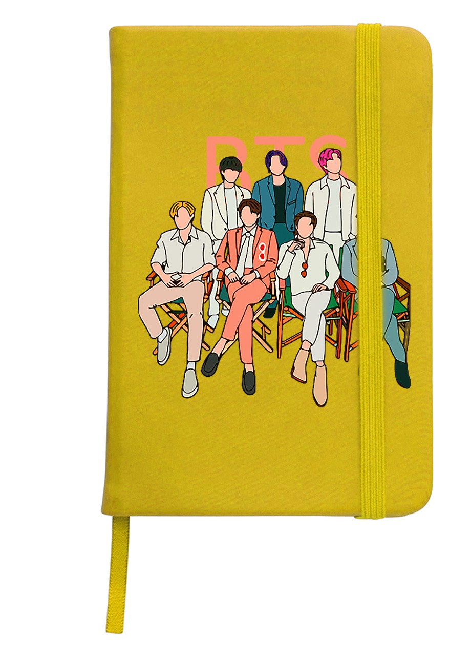 Блокнот А5 БТС (BTS) Жовтий (92228-3264-SY) MobiPrint (257323943)