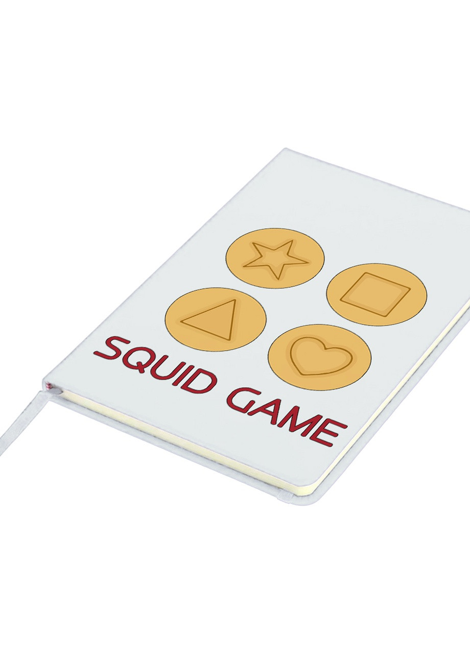 Блокнот А5 Печенье Игра в кальмара (Squid Game) Белый (92228-3372-WT) MobiPrint (257328655)