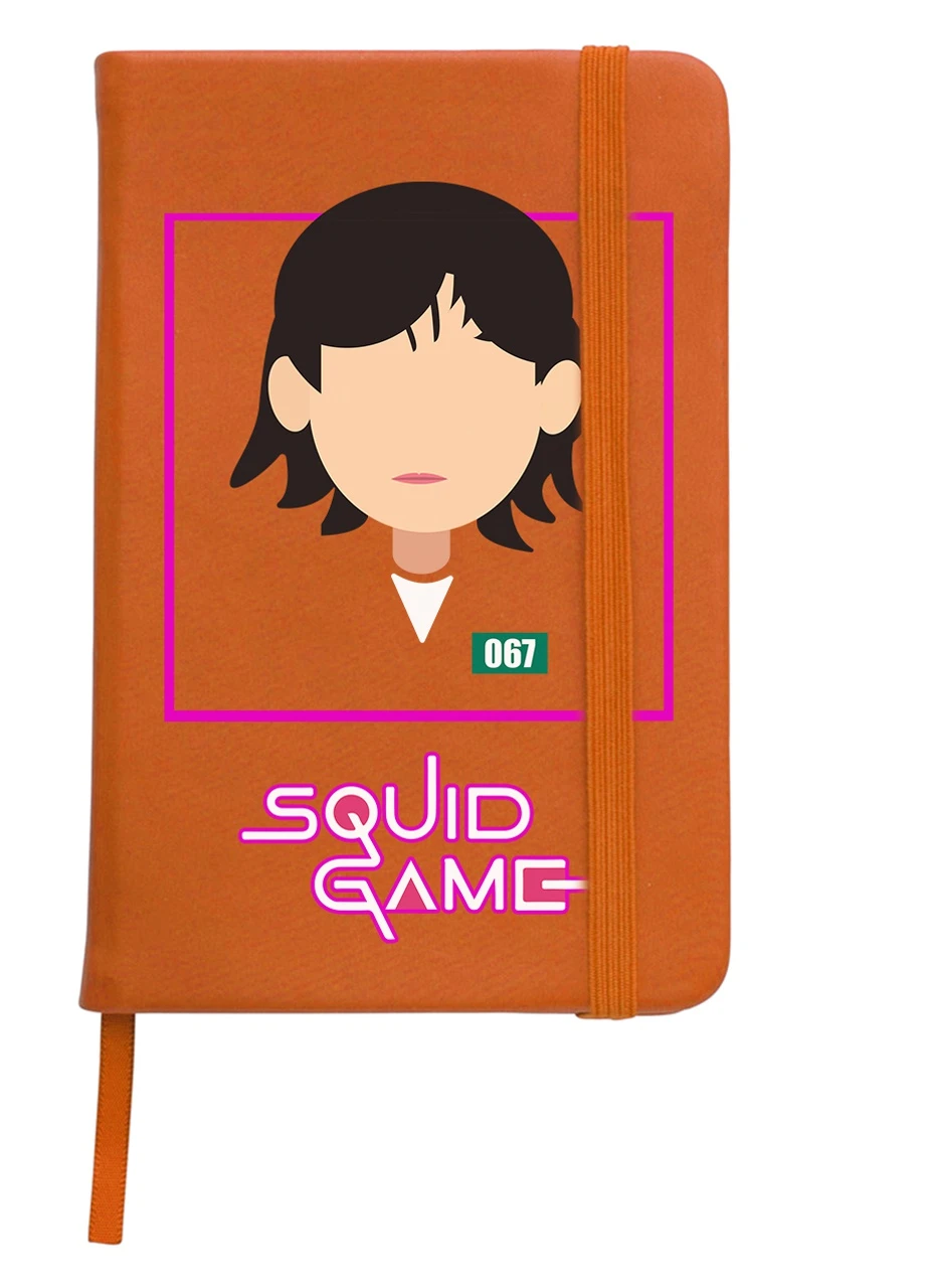 Блокнот А5 Чонхойон–Кан Сае-беок Игра в кальмара (Squid Game) Оранжевый (92228-3355-OG) MobiPrint (257327076)