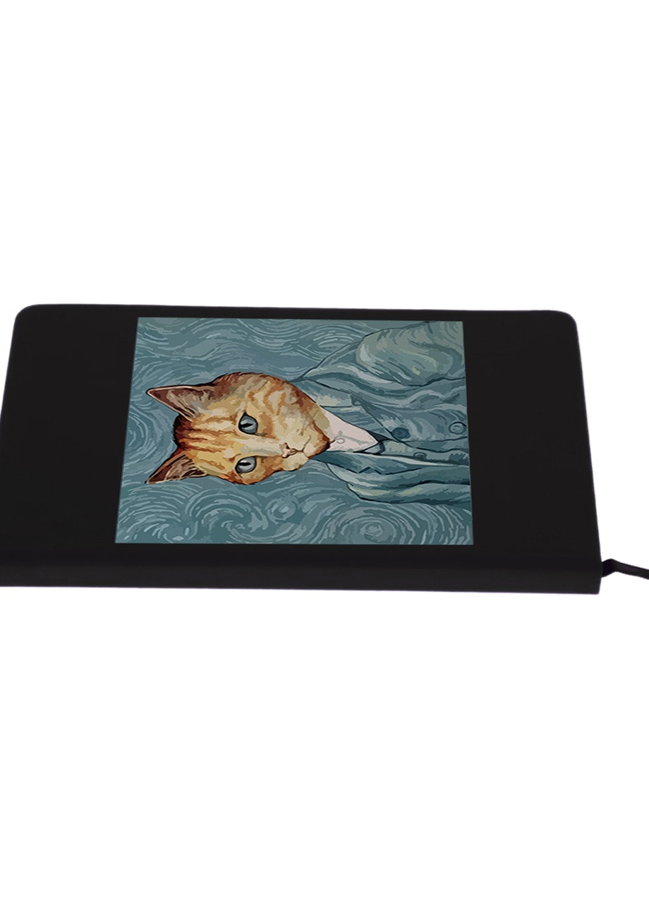 Блокнот А5 Кот Винсент Ван Гог (Vincent van Gogh Cat) Черный (92228-2959-BK) MobiPrint (257326023)