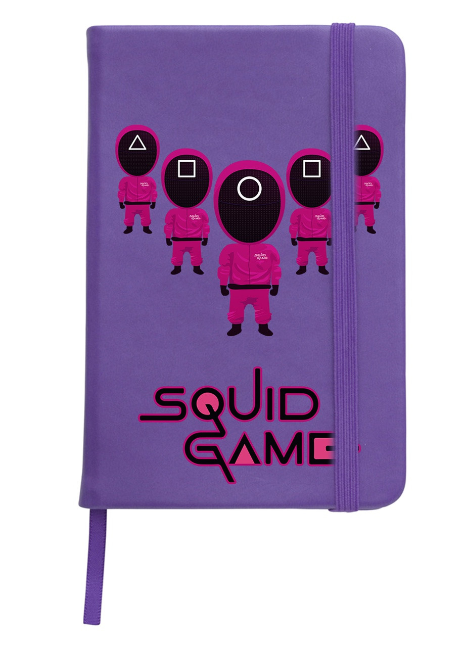 Блокнот А5 Солдаты Игра в кальмара (Squid Game) Фиолетовый (92228-3357-PU) MobiPrint (257328685)