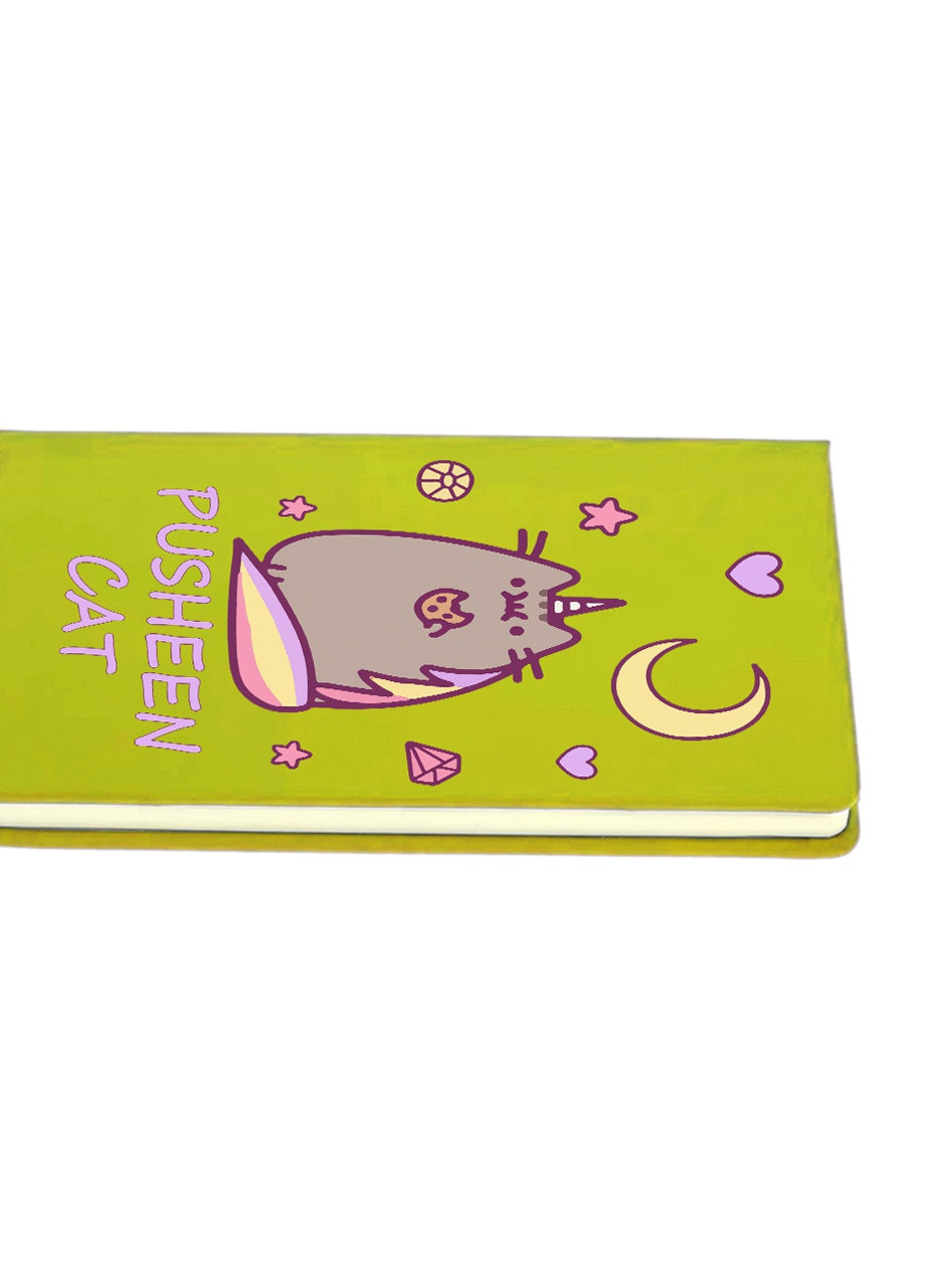 Блокнот А5 Кот Пушин (Pusheen Cat) Салатовый (92228-3349-LM) MobiPrint (257327626)