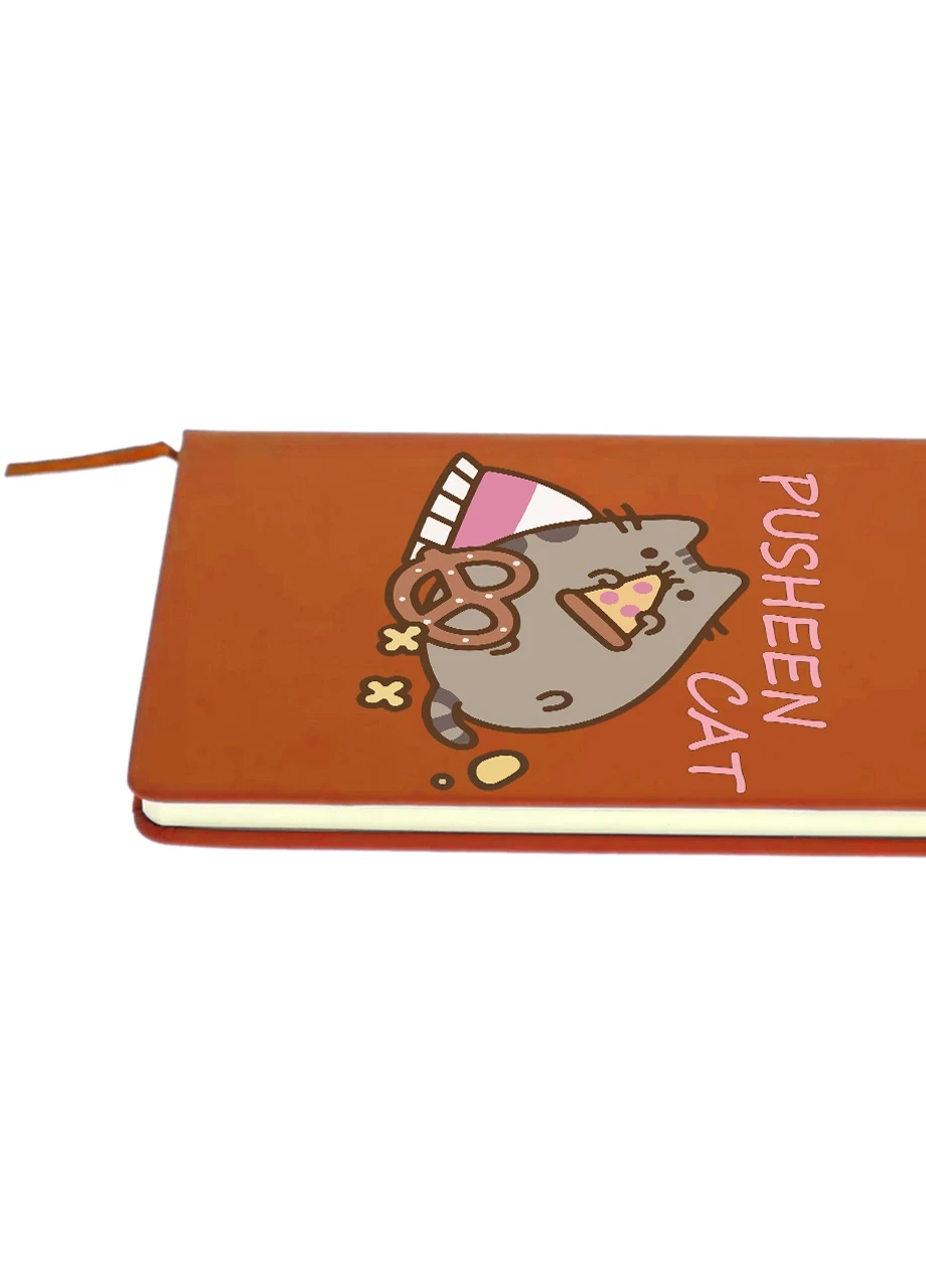 Блокнот А5 Кіт Пушин (Pusheen Cat) Помаранчевий (92228-3347-OG) MobiPrint (257324134)