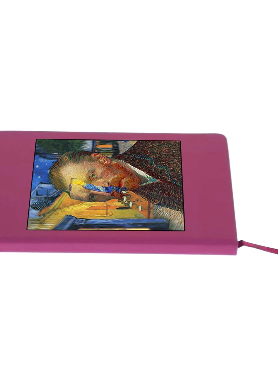 Блокнот А5 Вінсент Ван Гог (Vincent van Gogh) Малиновий (92228-2968-FU) MobiPrint (257327039)