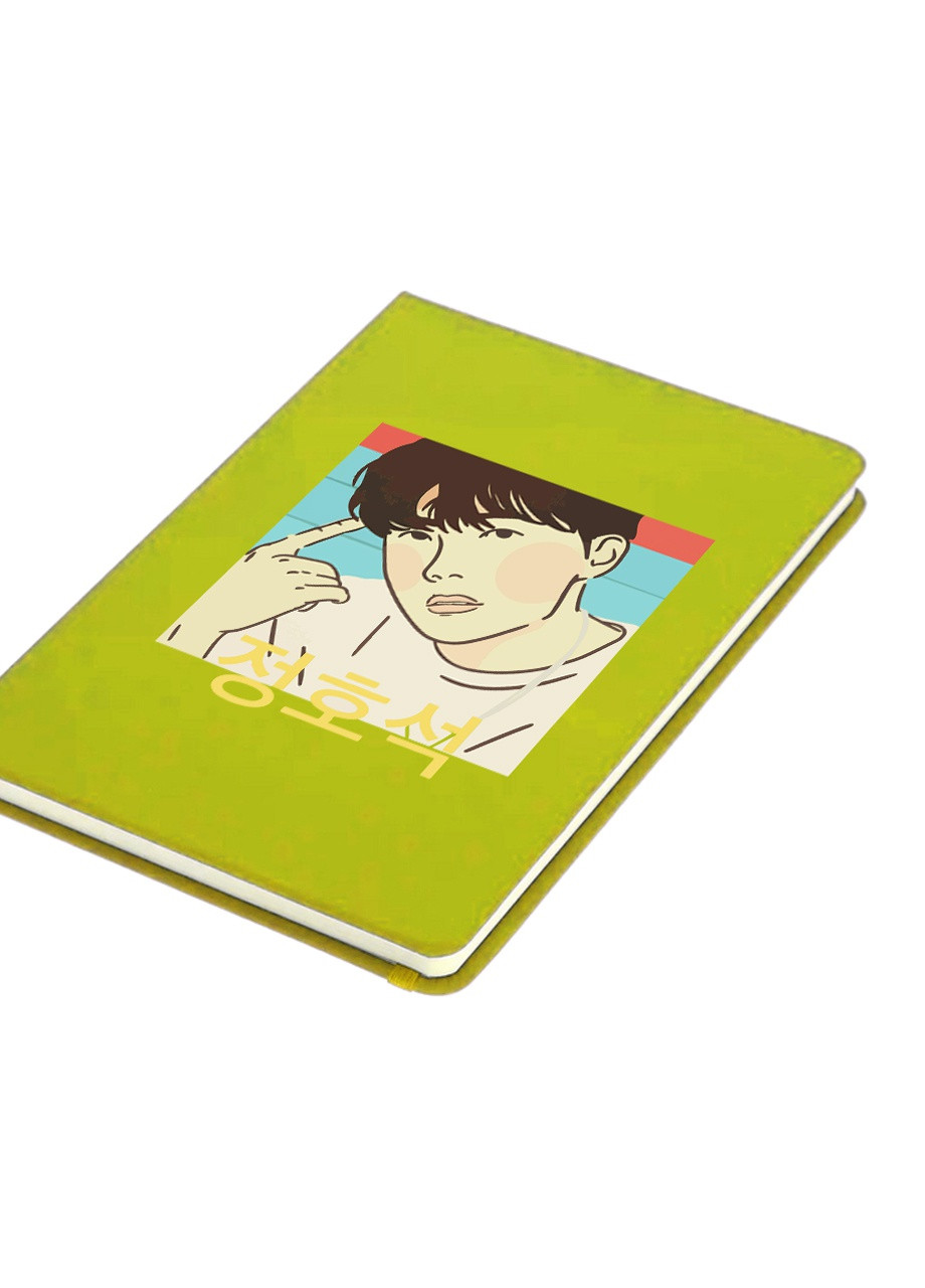 Блокнот А5 Чон Хосок БТС (Jung Ho-seok BTS) Салатовий (92228-3258-LM) MobiPrint (257323063)