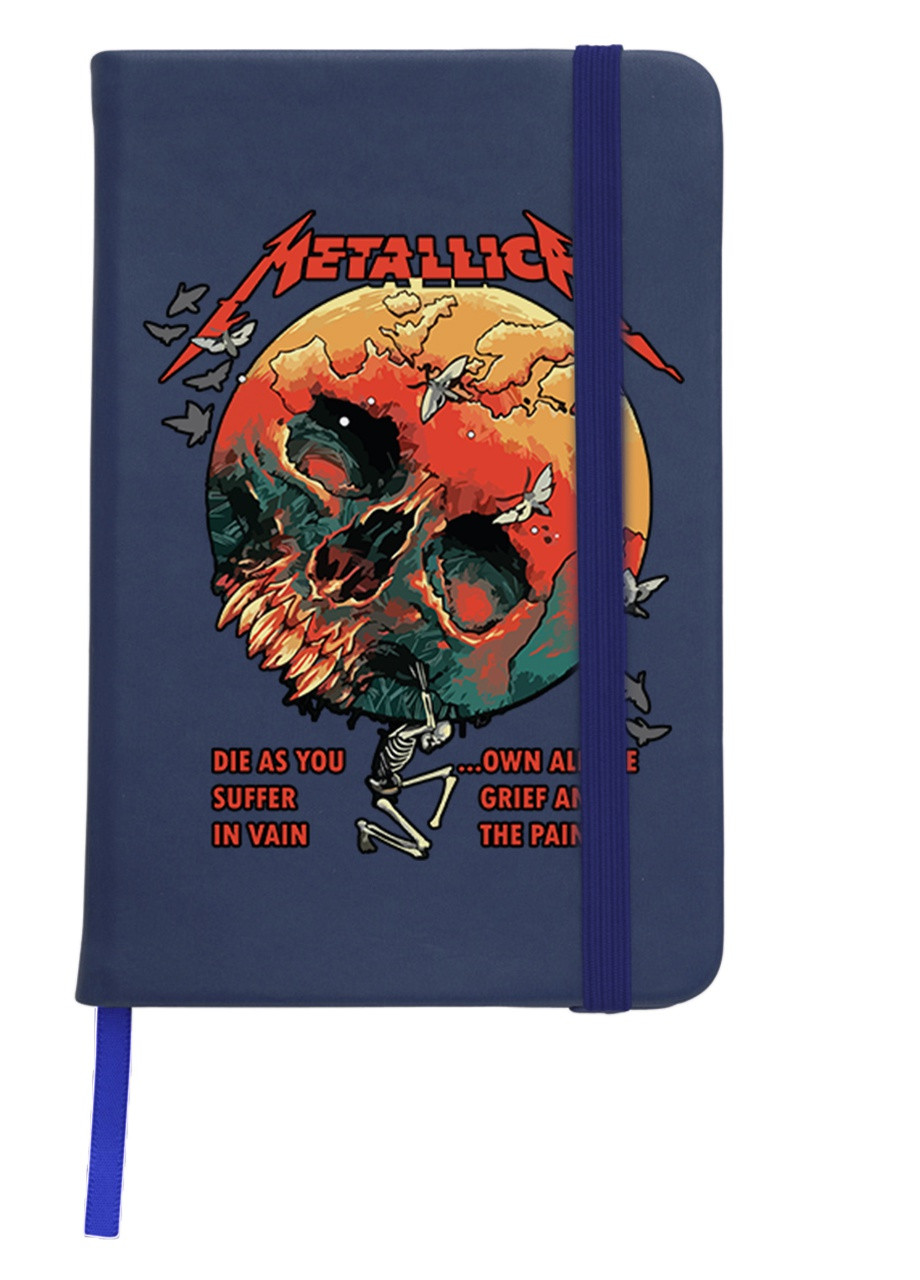 Блокнот А5 Металіка (Metallica) Темно-синій (92228-2982-NB) MobiPrint (257322360)