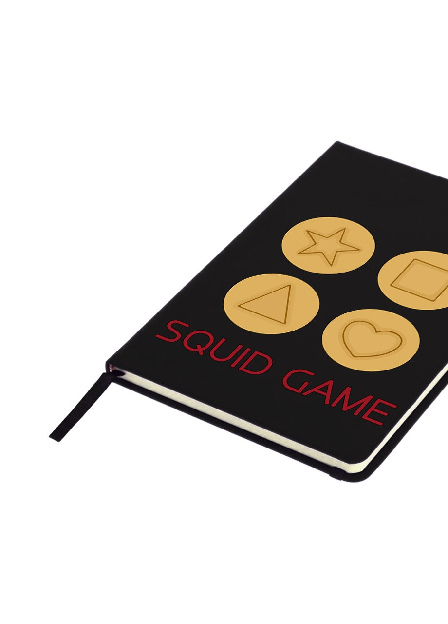 Блокнот А5 Печенье Игра в кальмара (Squid Game) Черный (92228-3372-BK) MobiPrint (257328793)