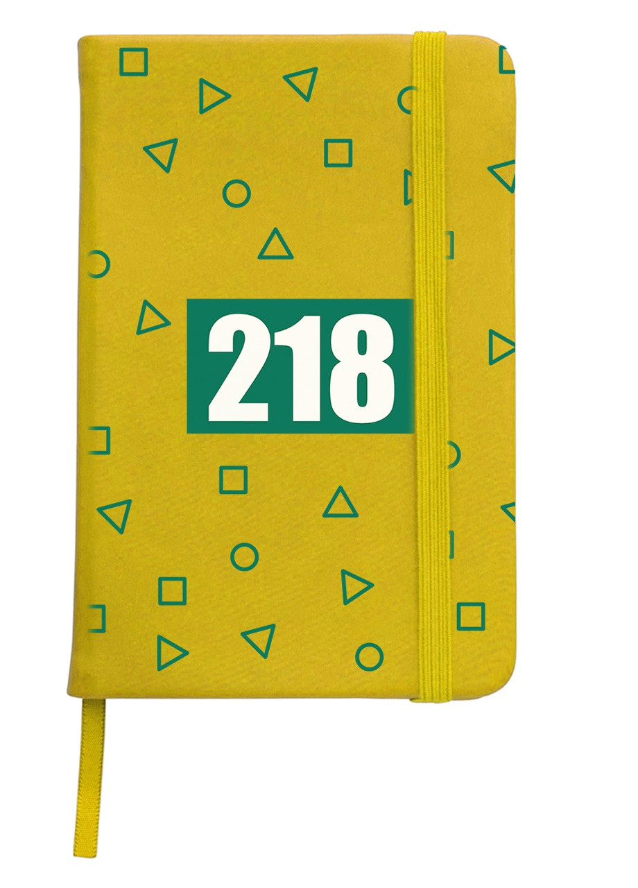 Блокнот А5 Номер 218 Парк Игра в кальмара (Squid Game) Желтый (92228-3354-SY) MobiPrint (257329161)