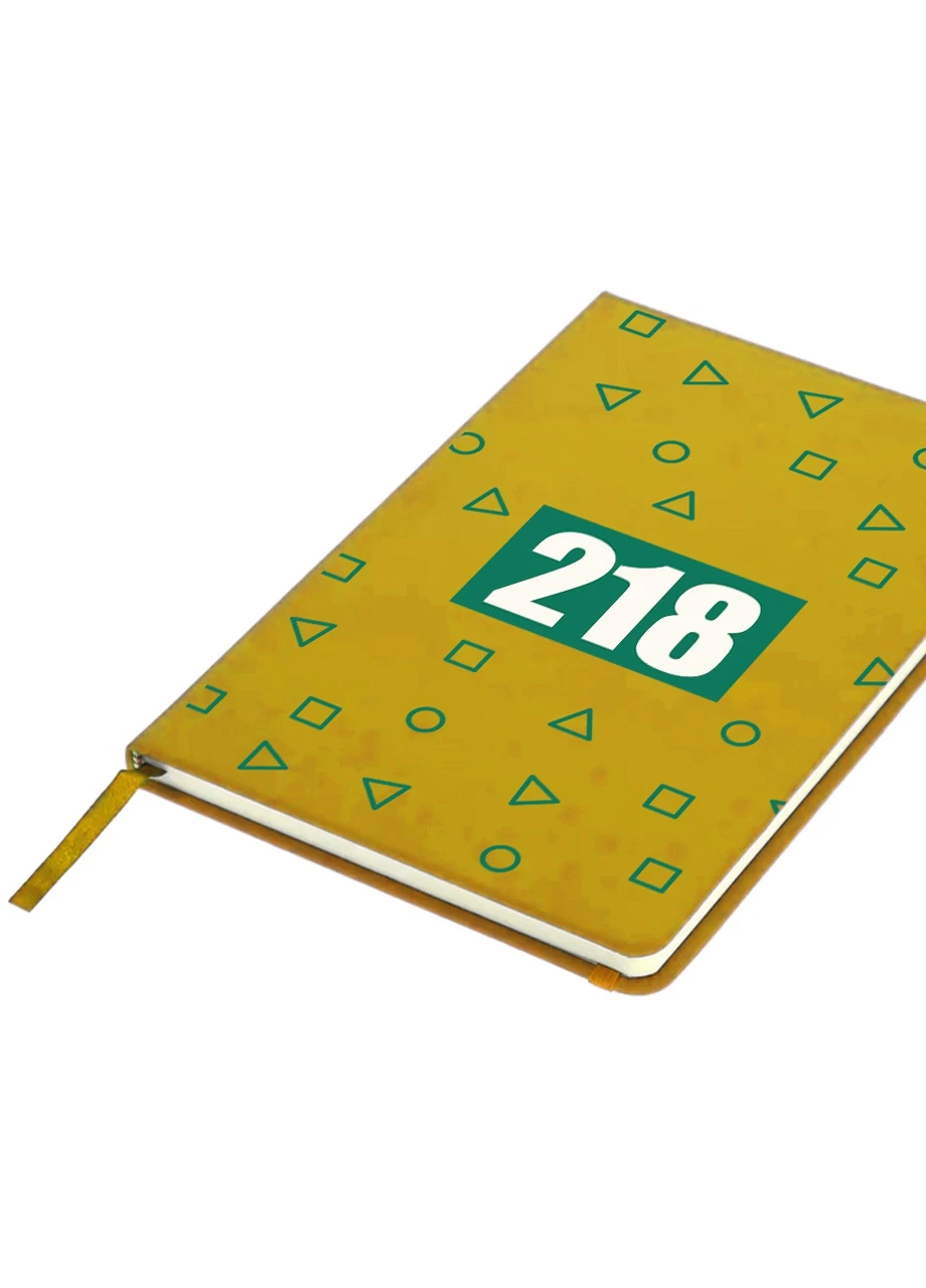 Блокнот А5 Номер 218 Парк Игра в кальмара (Squid Game) Желтый (92228-3354-SY) MobiPrint (257329161)