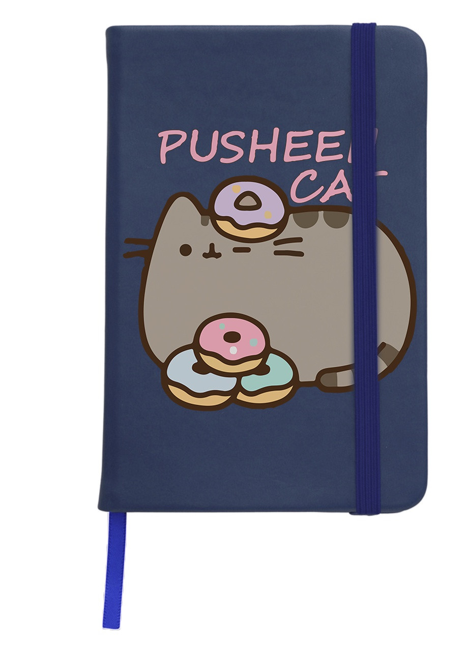 Блокнот А5 Кіт Пушин (Pusheen Cat) Темно-синій (92228-3346-NB) MobiPrint (257326711)