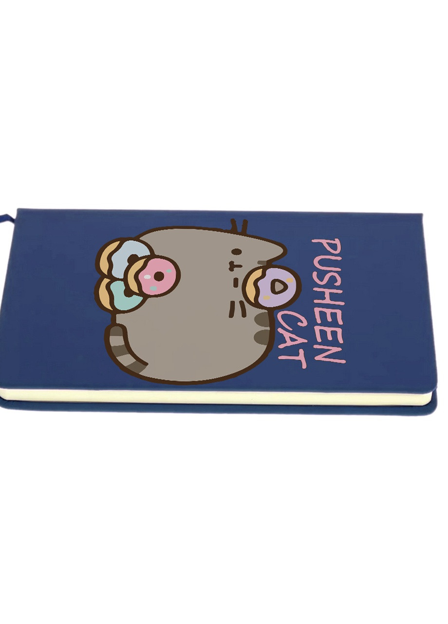 Блокнот А5 Кіт Пушин (Pusheen Cat) Темно-синій (92228-3346-NB) MobiPrint (257326711)