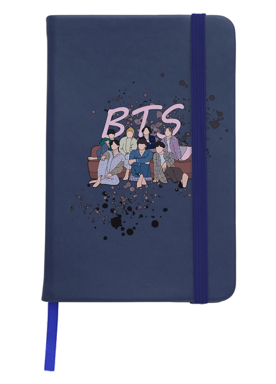 Блокнот А5 БТС (BTS) Темно-синій (92228-3256-NB) MobiPrint (257325456)