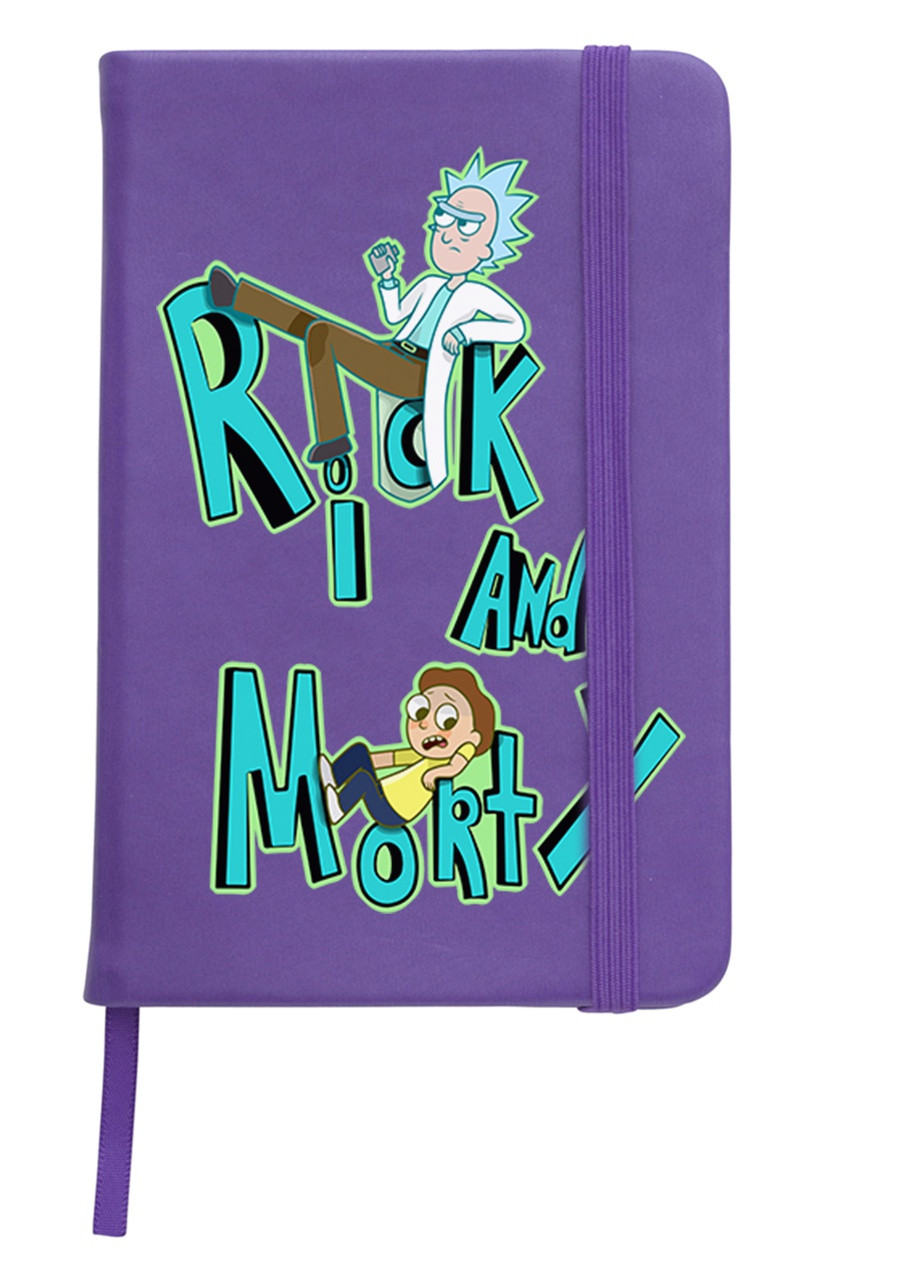 Блокнот А5 Рик Санчез и Морти Смит Рик и Морти (Rick and Morty) Фиолетовый (92228-2939-PU) MobiPrint (257328272)