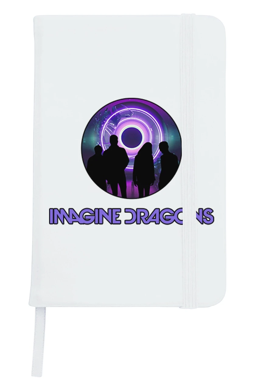 Блокнот А5 Имеджин Драгонс (Imagine Dragons) Белый (92228-2979-WT) MobiPrint (257326877)