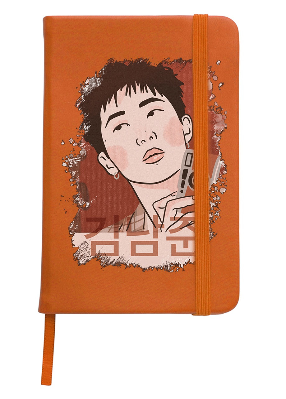 Блокнот А5 Ким Намджун БТС (Kim Nam Joon BTS) Оранжевый (92228-3261-OG) MobiPrint (257328887)