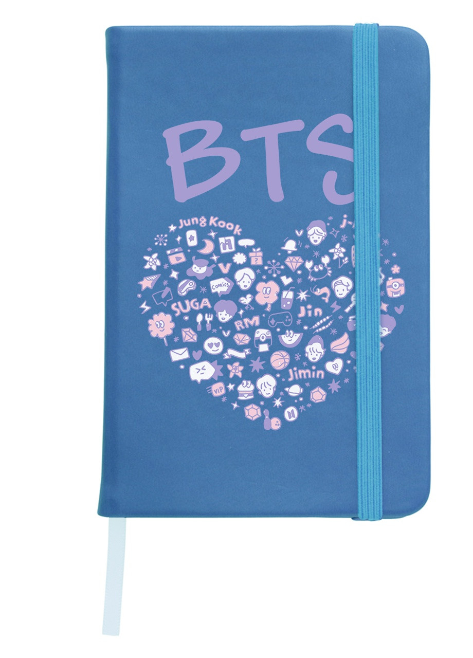 Блокнот А5 БТС (BTS) Світло-блакитний (92228-3268-SK) MobiPrint (257323521)
